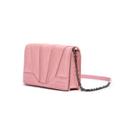 Ferrari Pink GT patent leather bag with chain