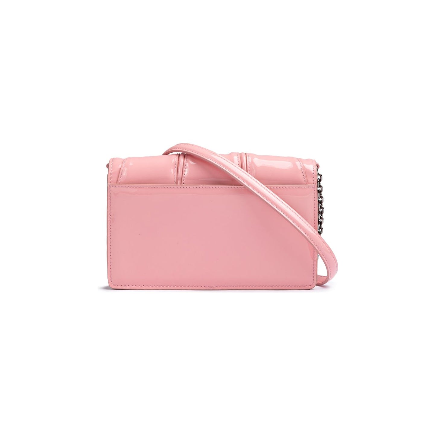 Ferrari Pink GT patent leather bag with chain
