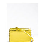 Ferrari Metal Yellow GT patent leather bag with chain