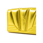 Ferrari Metal Yellow GT patent leather bag with chain