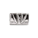 Ferrari Metal Silver GT patent leather bag with chain
