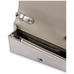 Ferrari Metal Silver GT patent leather bag with chain