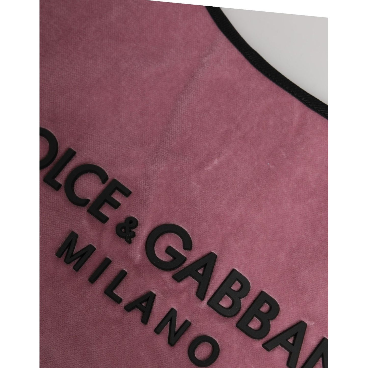 Dolce & Gabbana Pink Cotton Velvet DG MILANO Shoulder Shopping Borse Bag BAG4673