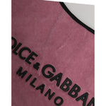 Dolce & Gabbana Pink Cotton Velvet DG MILANO Shoulder Shopping Borse Bag BAG4673