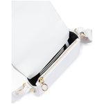 Off-White White/Gold Metallic Stripe Mini Crossbody Bag