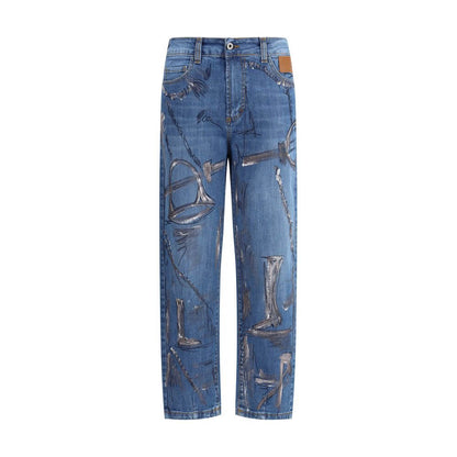 Ella Blue Cotton Slim Fit Jeans
