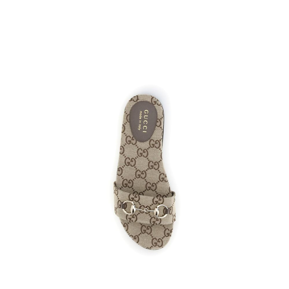Gucci Beige Cotton Sandals