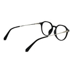 Polaroid Black Unisex Glasses Frame with full-rim black polyamide material, demo lenses, and panto style design.