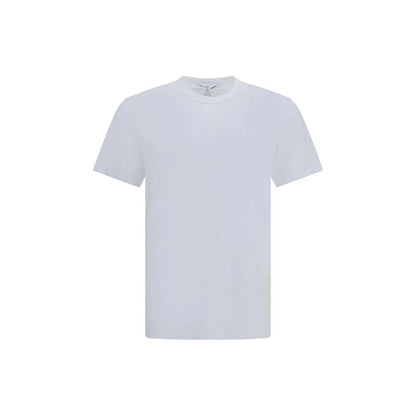 Comme Des Garçons White Cotton Sportswear T-Shirt with crew neck and minimalist logo design for AW25 collection, made in Turkey.