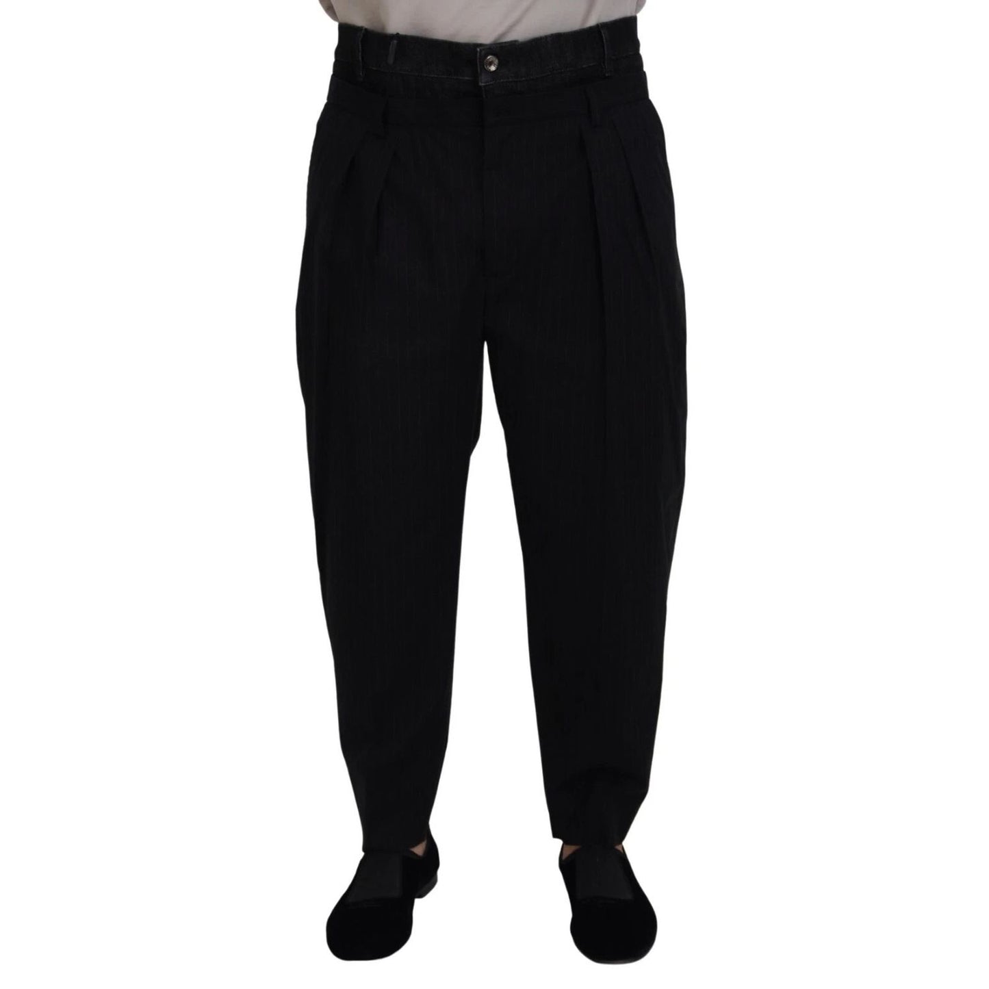 Dolce & Gabbana Black CottonStretch Loose DenimTrouser Jeans