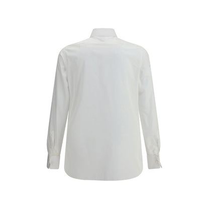 Finamore White Cotton Dress Shirt