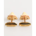 Dolce & Gabbana Brass Gold Tone Dog Puppy Men's Accessories Cufflink