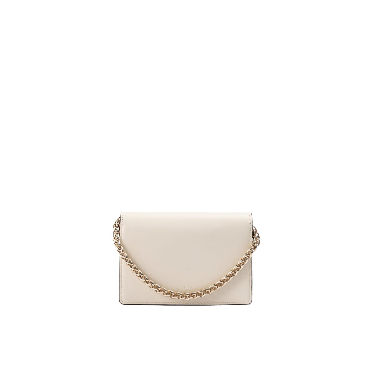 Giada Beige Leather Clutch Bag