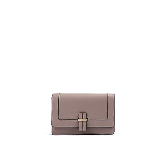 Giada Powder Pink Leather Clutch Bag