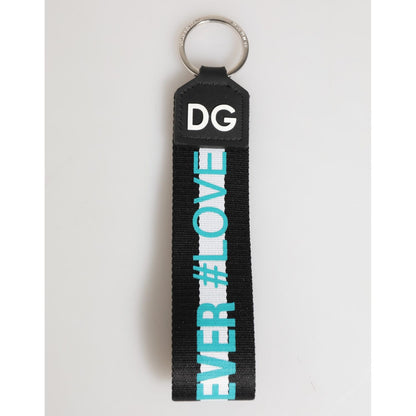 Dolce & Gabbana Multicolor Logo Polyester Brass Holder Keychain Keyring