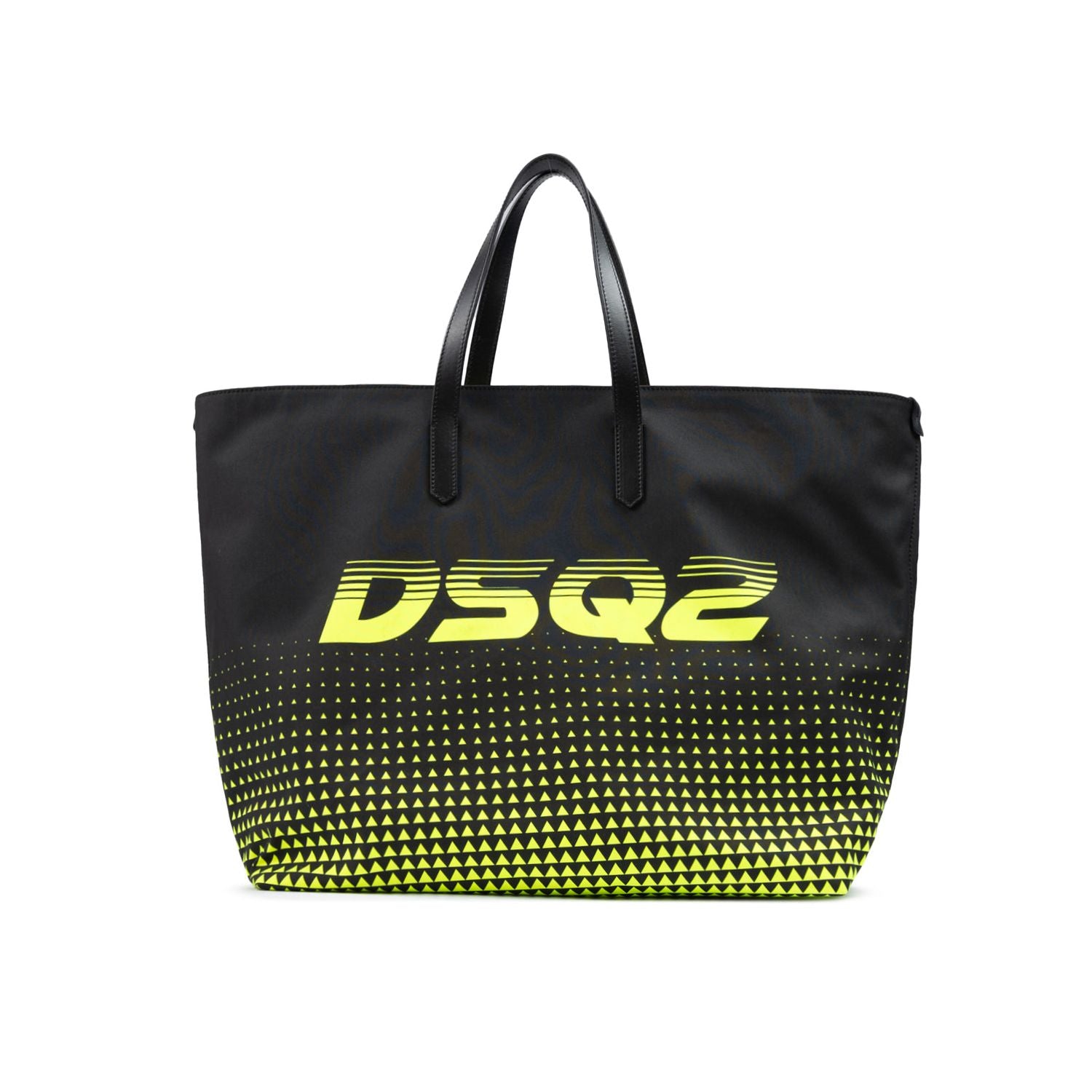 Front view with bag zipped and handles upright.