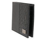 Dolce & Gabbana Black Exotic Leather Bifold Card Holder Men Wallet