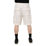Dolce & Gabbana White Cotton Cargo Bermuda Sweatshorts Shorts PAN76654-46