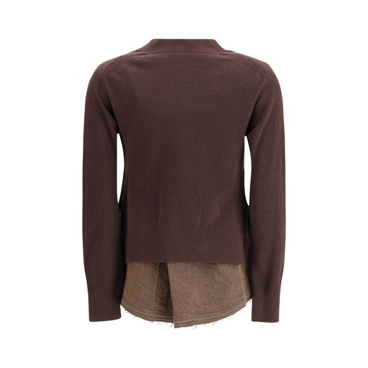 Sacai Cardigan with denim panel SA-2507968601-3