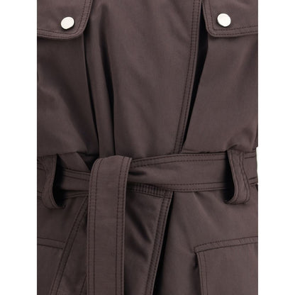 The Andamane Purple Polyester Coat