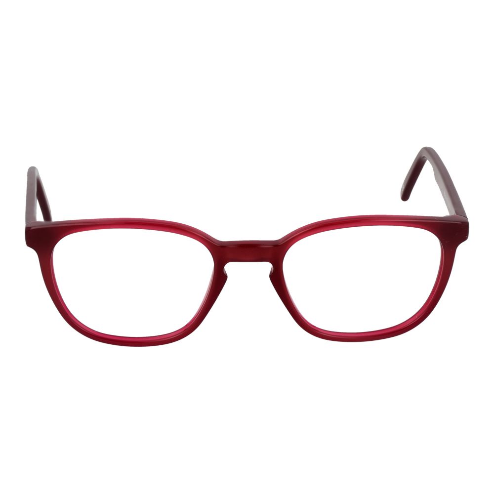 Andy Wolf Purple Unisex Glasses Frame with full-rim acetate design and oval shape, size 50-18-145, includes branded case.