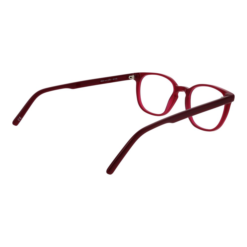 Andy Wolf Purple Unisex Glasses Frame in acetate, full-rim style, showcasing side view with oval shape and demo lenses.