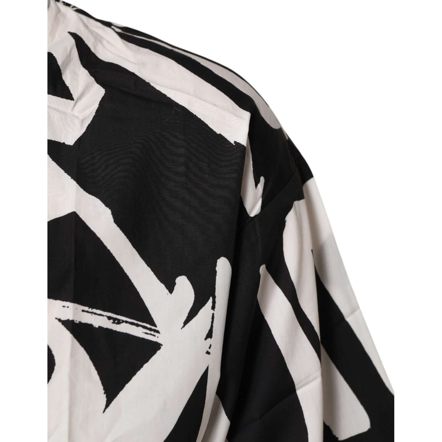Dolce & Gabbana Black White Cotton Oversized Graffiti T-shirt