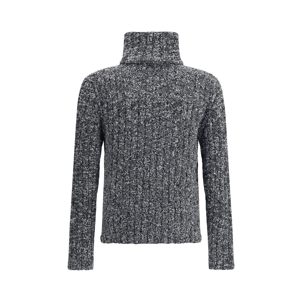 Dolce & Gabbana Gray Fleece Wool Turtleneck