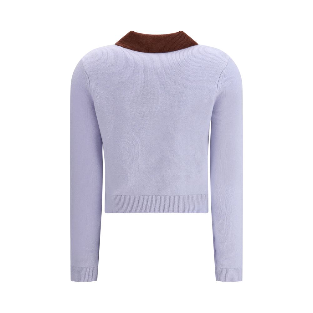 Self-Portrait Light Blue Wool Sweatshirt