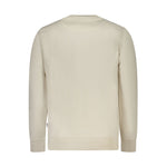 Back view of Pepe Jeans White Cotton Men Sweater, showcasing sustainable material and clean design.