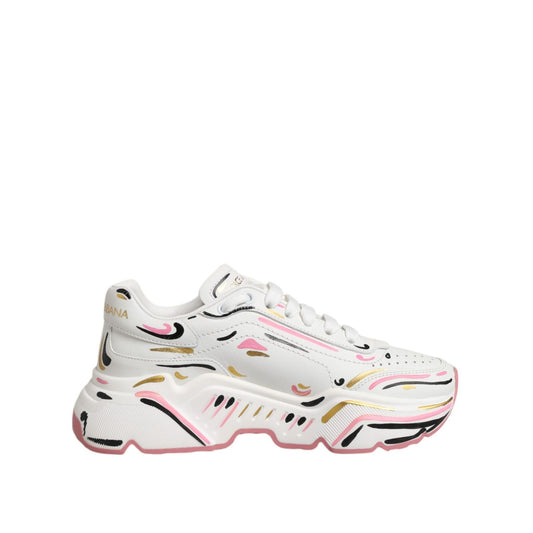 Dolce & Gabbana Multicolor Hand Painted DAYMASTER Sneaker Shoes