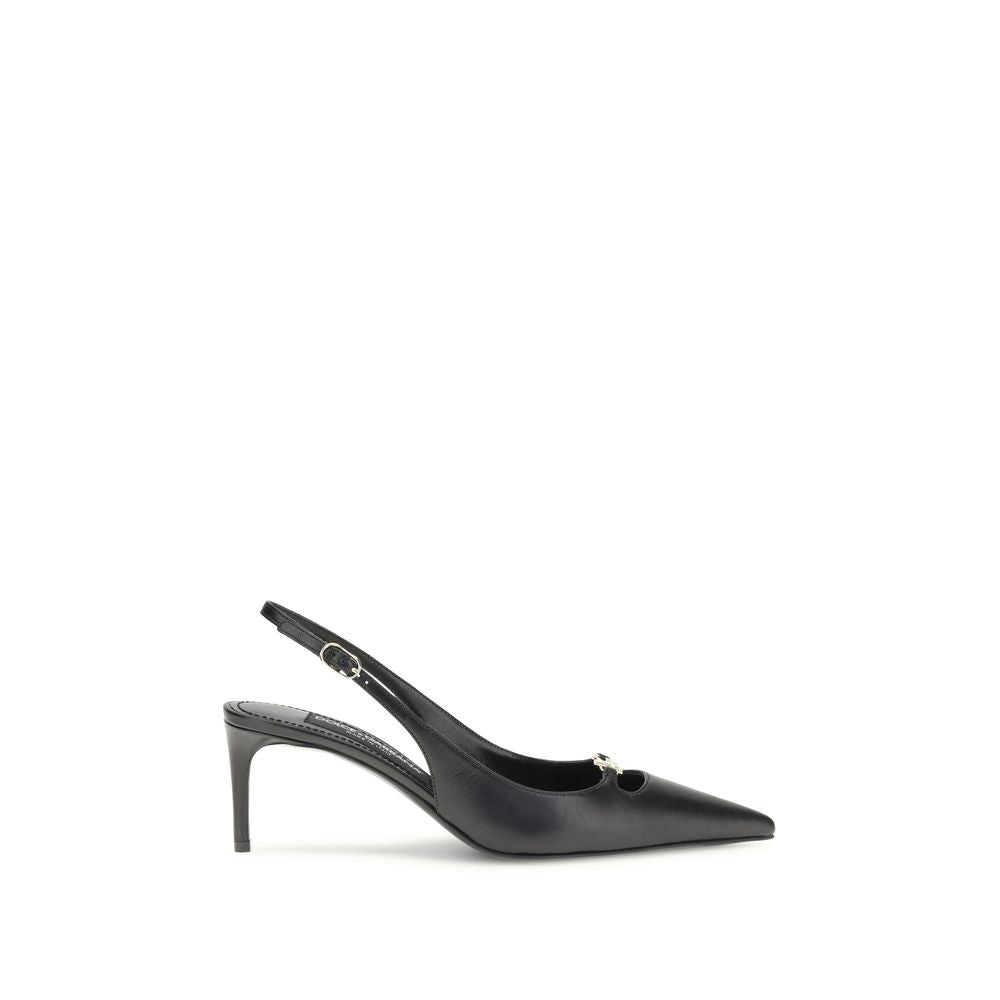 Dolce & Gabbana Black Goatskin High Heel Pumps