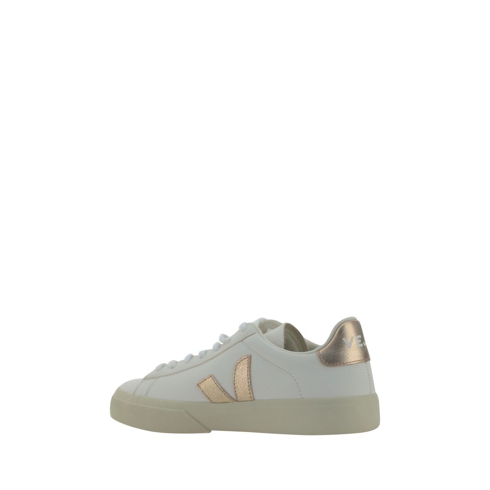 Veja White Calf Leather Bos Taurus Low Top Sneakers with contrasting logo and heel detail, round toe, AW25 collection.