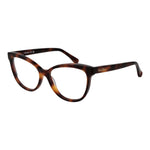Max Mara Brown Women Glasses Frame with acetate full-rim cat eye style; demo lenses, size 54-15-140, includes branded case.