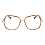 Max Mara Gold Women Glasses Frame, metal full-rim, demo plastic lenses, gold color, dimensions: lenses width 55mm, bridge 17mm, temples 140mm.