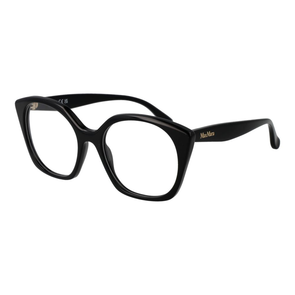 Max Mara Black Women Glasses Frame, acetate full-rim in black with demo lenses, branded case included, 53mm lens width, 140mm temples.