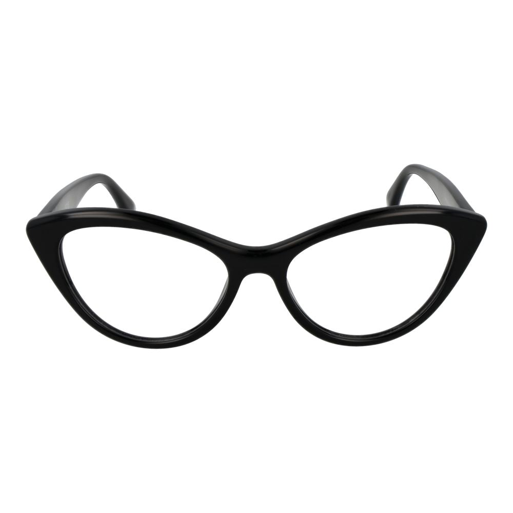Max Mara Black Women Glasses Frame in cat eye style, acetate material, full-rim, size 53-16-140, demo plastic lenses.