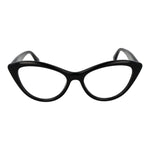 Max Mara Black Women Glasses Frame in cat eye style, acetate material, full-rim, size 53-16-140, demo plastic lenses.