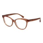 Max Mara Brown Women Glasses Frame, acetate full-rim cat eye design, demo lenses, includes branded case, size 54-15-140.