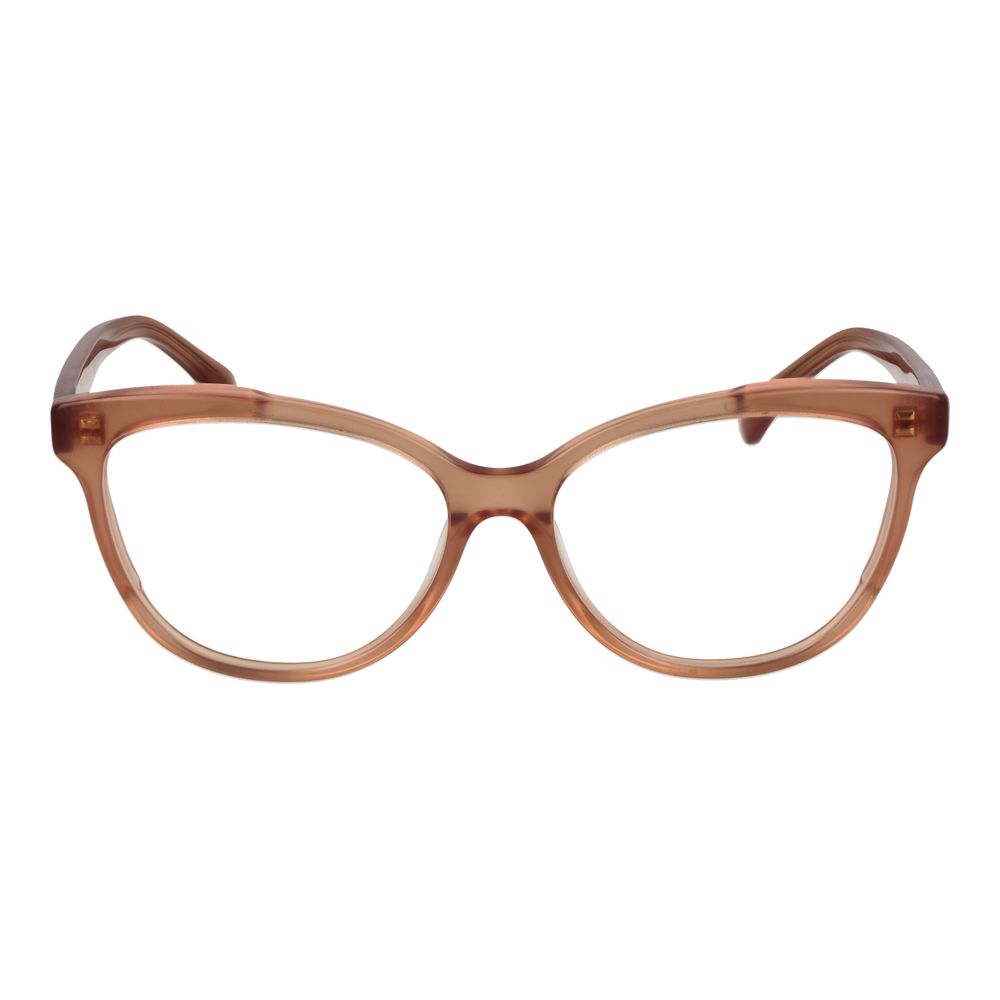 Max Mara Brown Women Glasses Frame in acetate with full-rim cat eye design, size 54-15-140, comes with branded case.