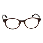 Max Mara Brown Women Glasses Frame with full-rim acetate design, demo lenses, size 49-18-145, oval style, branded case included.