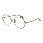 Christian Lacroix Beige Women Glasses Frame in full-rim round style with metal frame and demo lenses, size 51-18-135.