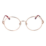 Christian Lacroix Beige Women Glasses Frame, full-rim round metal frame with demo lenses, size 51-18-135, no spring hinge.
