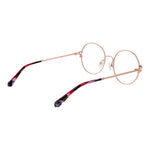Christian Lacroix Beige Women Glasses Frame, round full-rim metal design, beige color, demo lenses, eyewear for women.