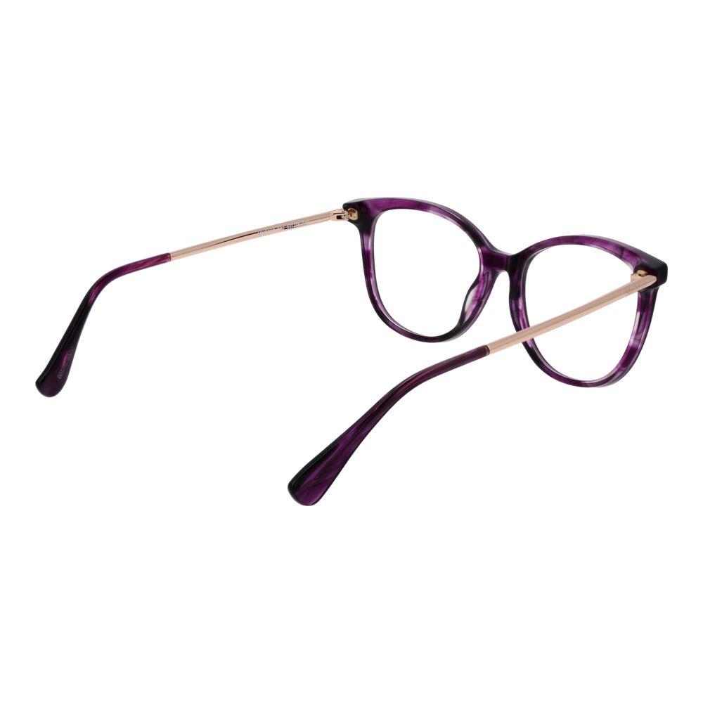 Max Mara Purple Women Glasses Frame in acetate with full-rim oval style, lens width 52mm, and purple demo glasses.