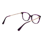 Max Mara Purple Women Glasses Frame in acetate with full-rim oval style, lens width 52mm, and purple demo glasses.