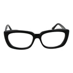 Max Mara Black Women Glasses Frame in acetate, full-rim rectangle style, demo lenses, size 54-16-140, black color.