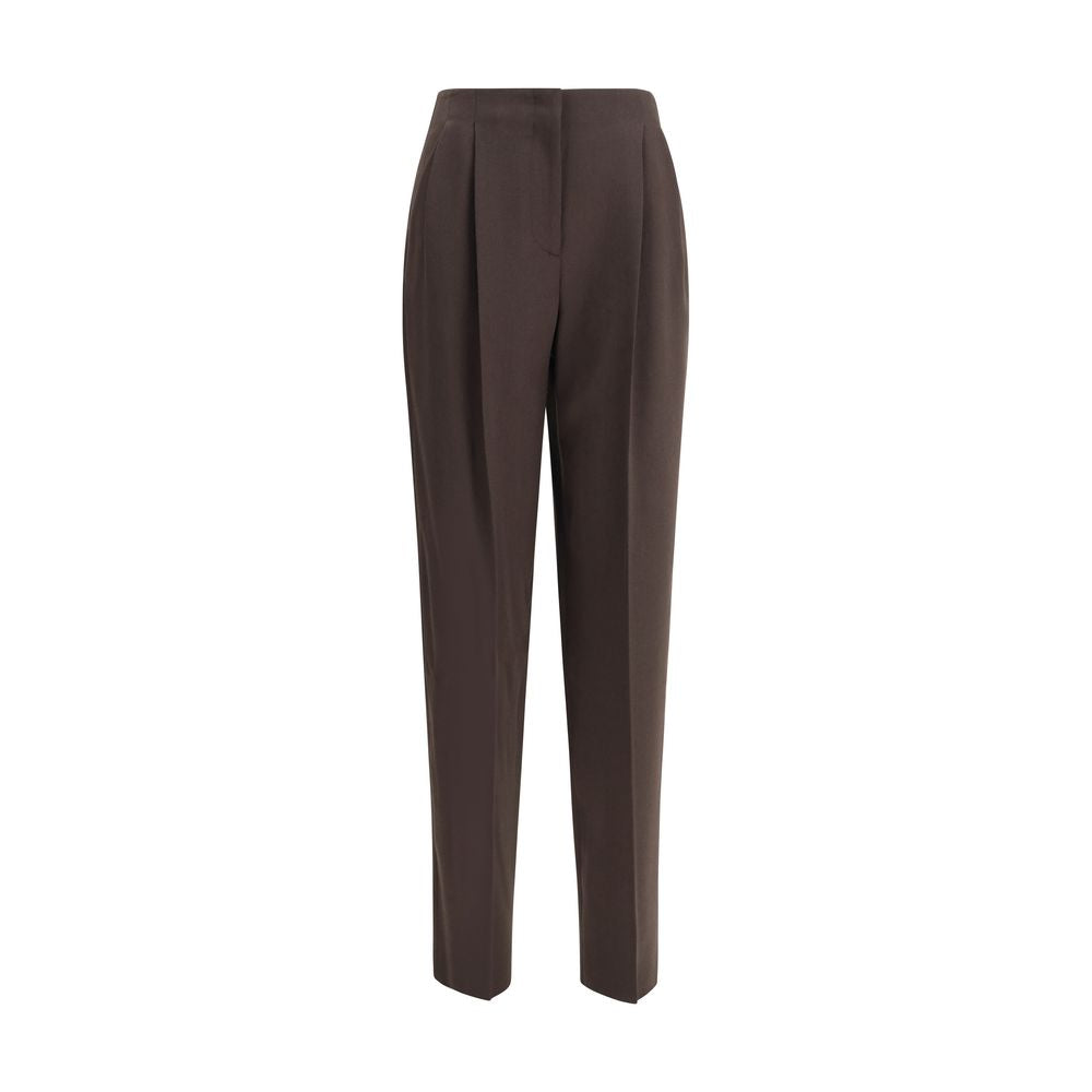 Giorgio Armani Brown Fleece Wool Casual Pants
