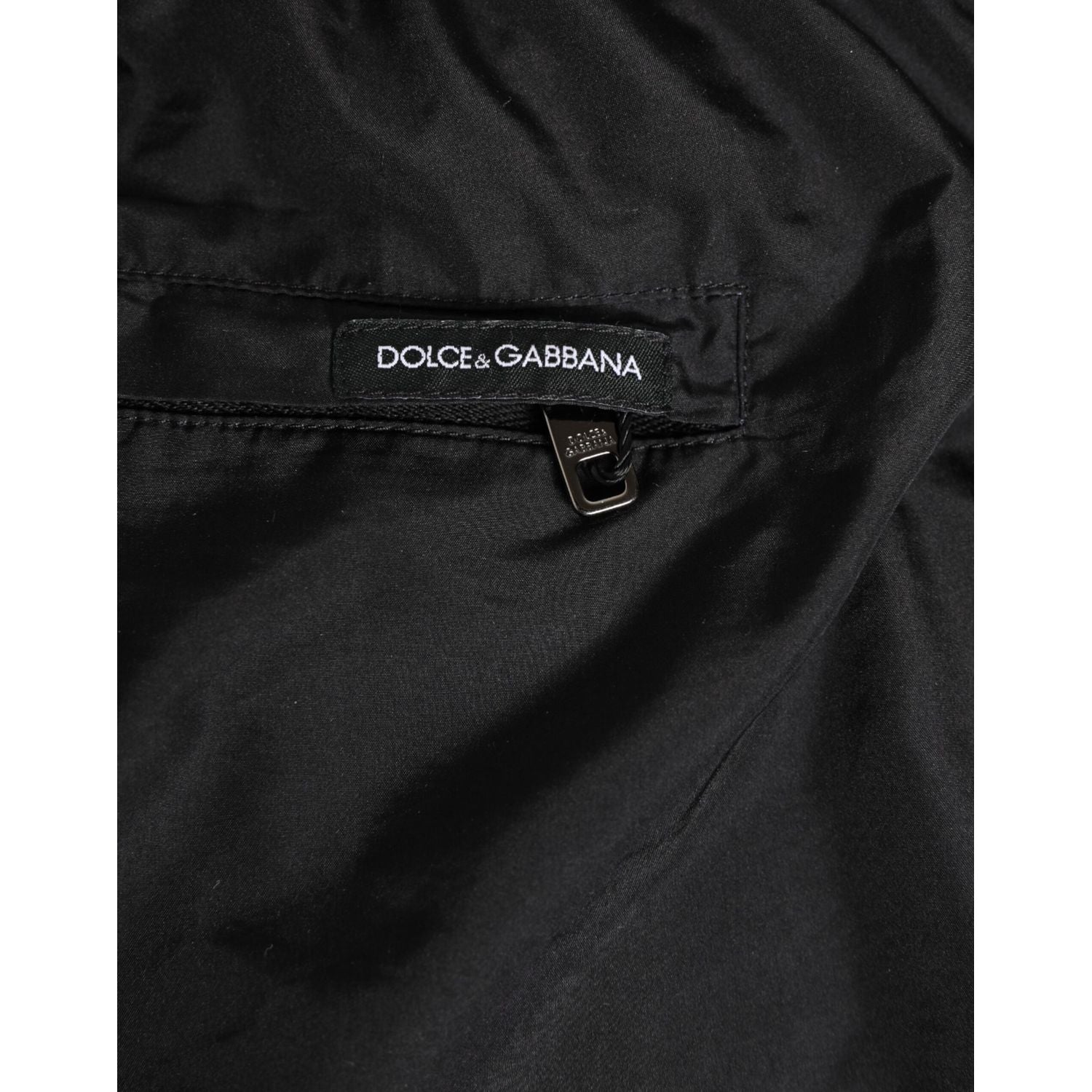 Dolce & Gabbana Black White Striped DG Logo Men Short  Swimwear