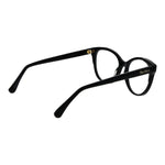 Max Mara Black Women Glasses Frame, round full-rim acetate; featuring black frame and demo plastic lenses; stylish eyewear.